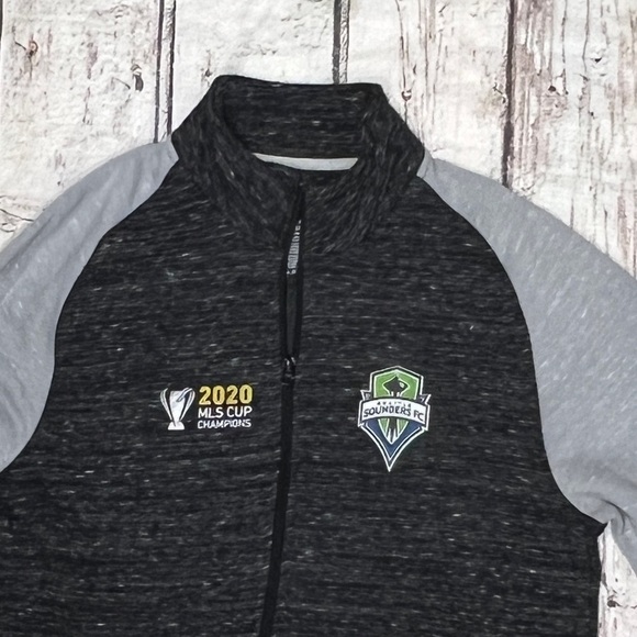 Seattle Sounders 2020 World Cup MLS Soccer Zip Up Coat Jacket Futbol Mens - Picture 2 of 6